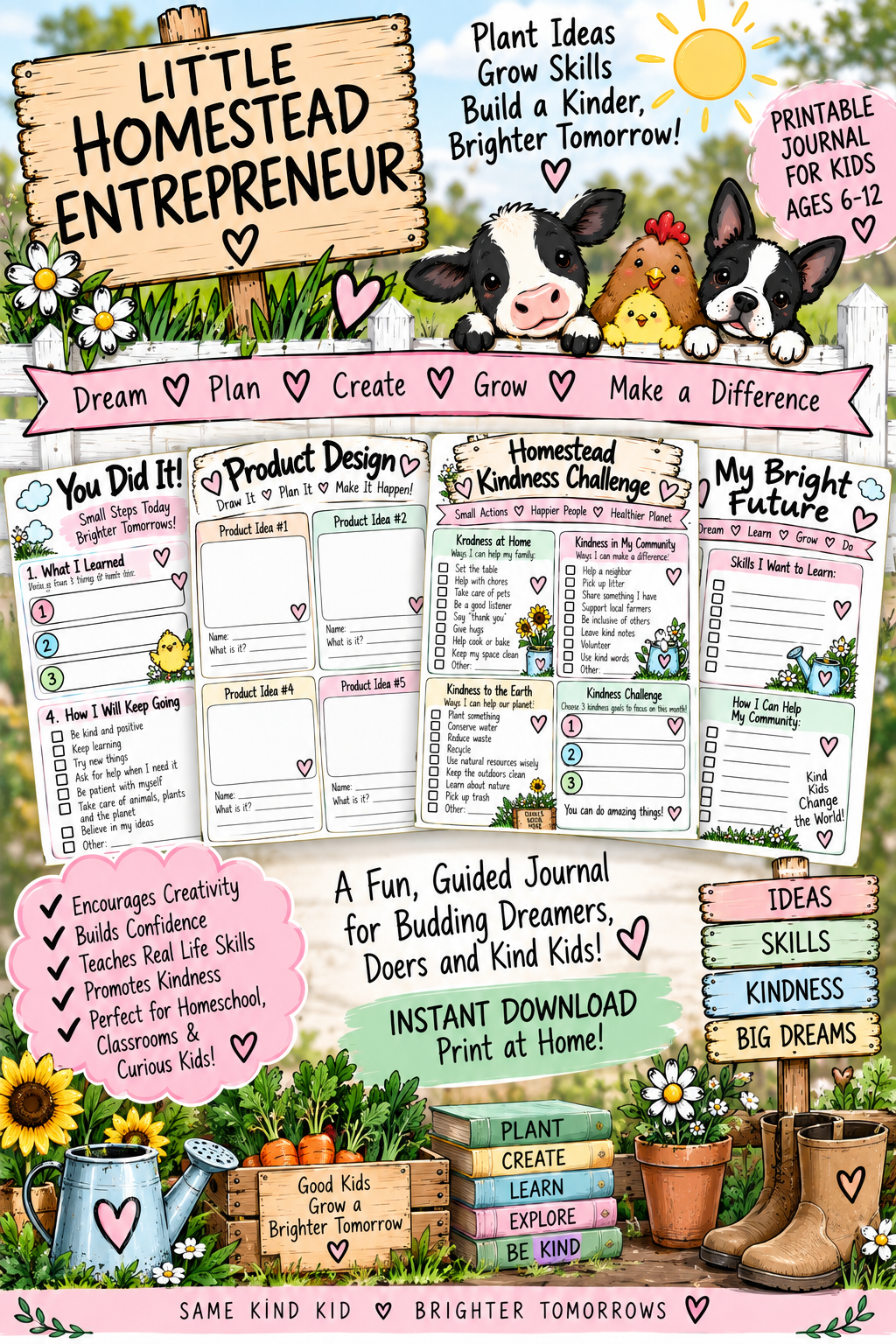 Little Homestead Entrepreneur | Printable Kids Business Workbook