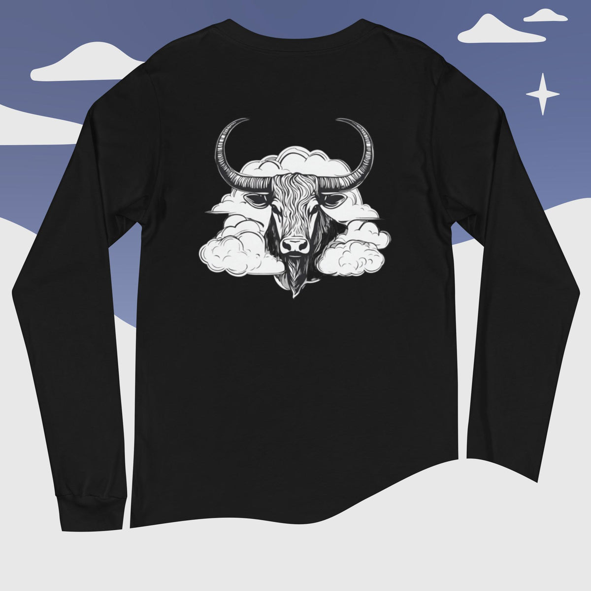 Longhorn in the Clouds Longsleeve