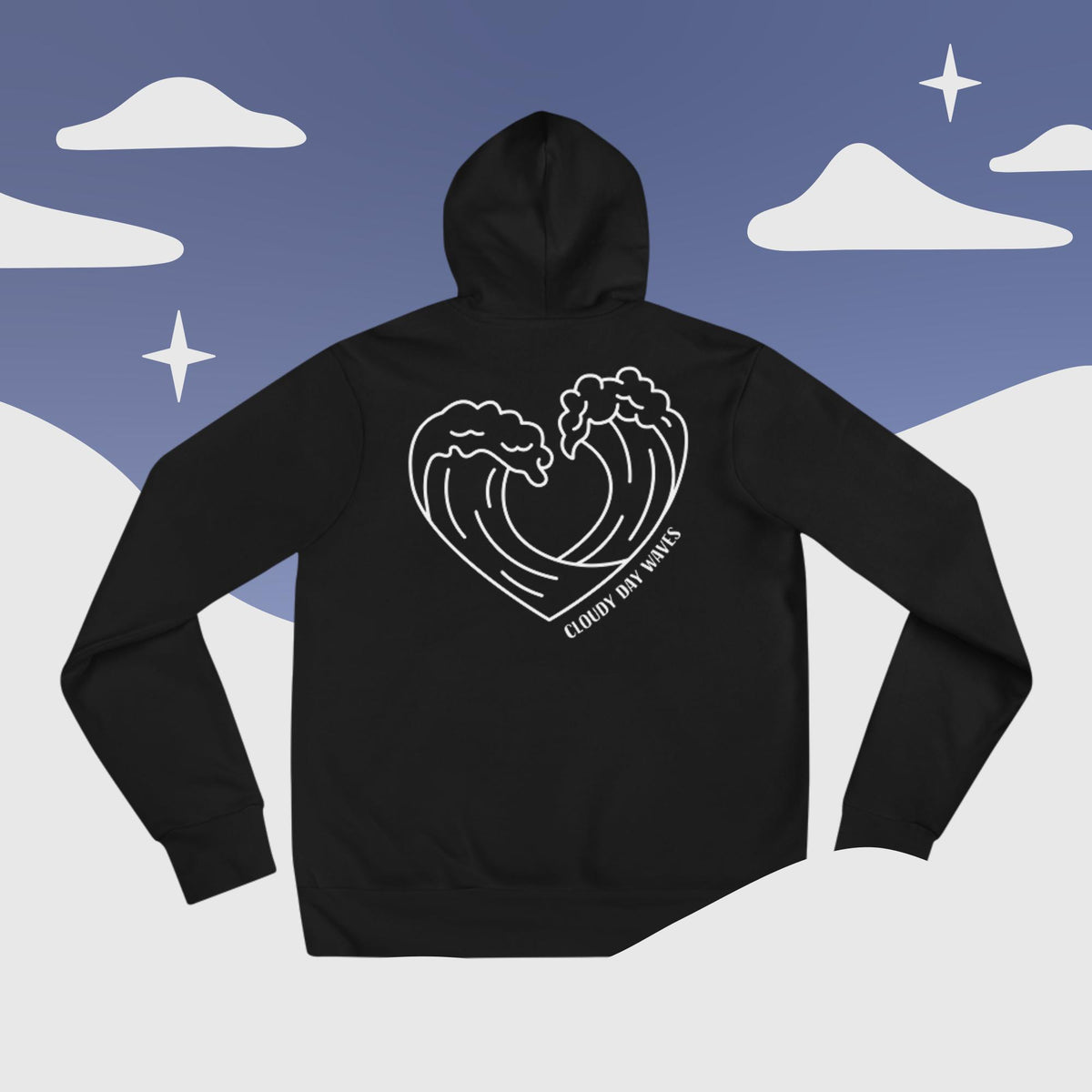 Cloudy Day Waves Hoodie